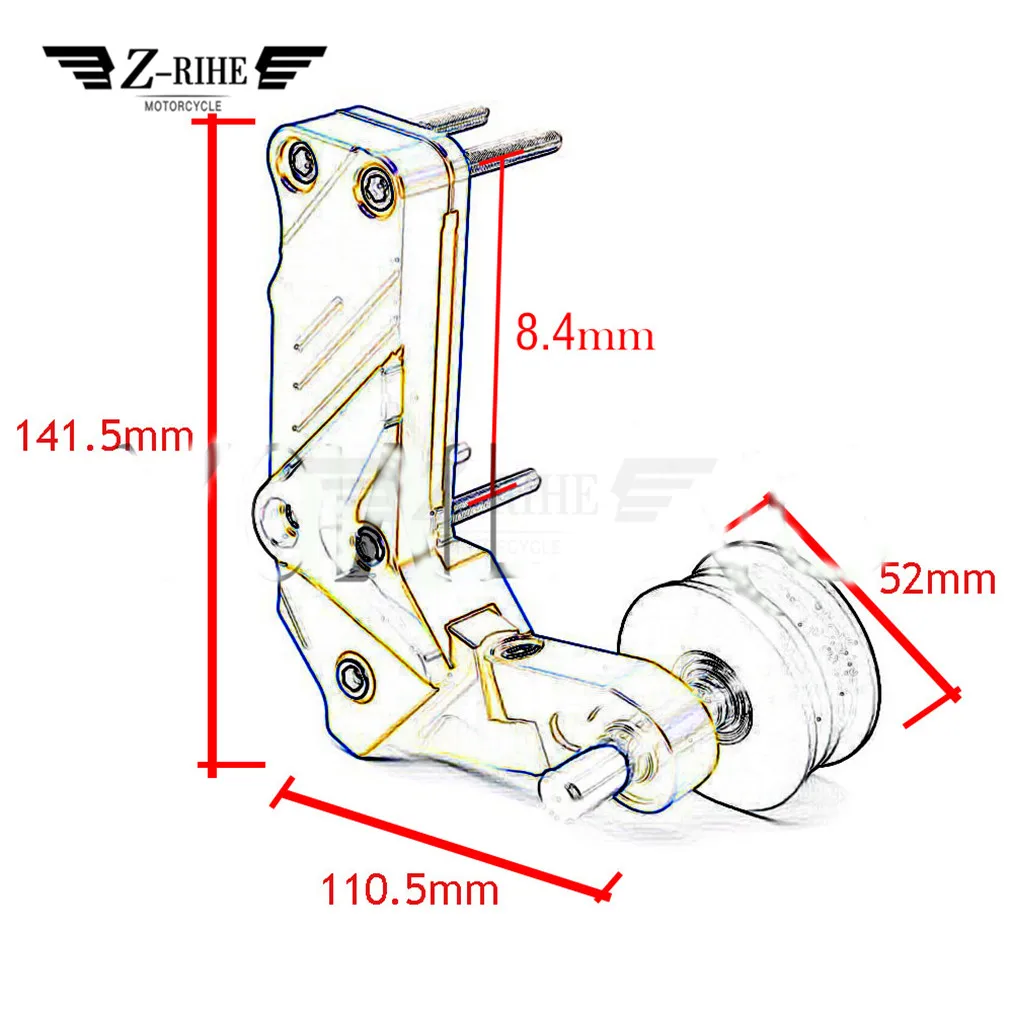 УНИВЕРСАЛЬНЫЙ МОТОЦИКЛ Алюминиевый Регулятор натяжителя цепи ролик для BMW C600Sport C650Sport C650GT F650GS F700GS F800GS Приключения