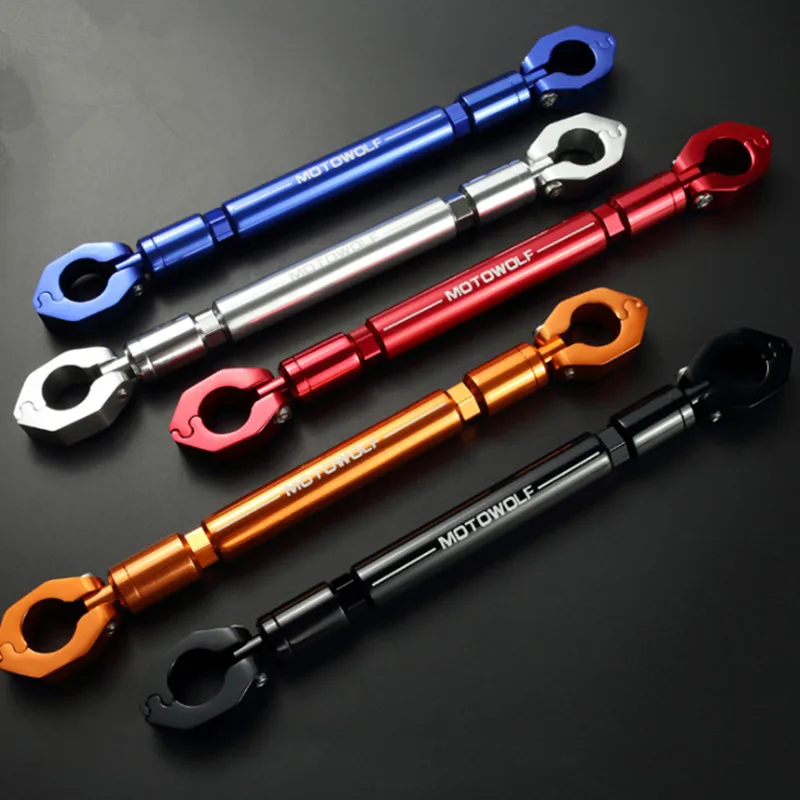 Gaderth Balance Bar For Motorcycle Universal 22mm Aluminum Alloy Cross Bar Length Adjustable Handlebar Extender Extension Lever Red