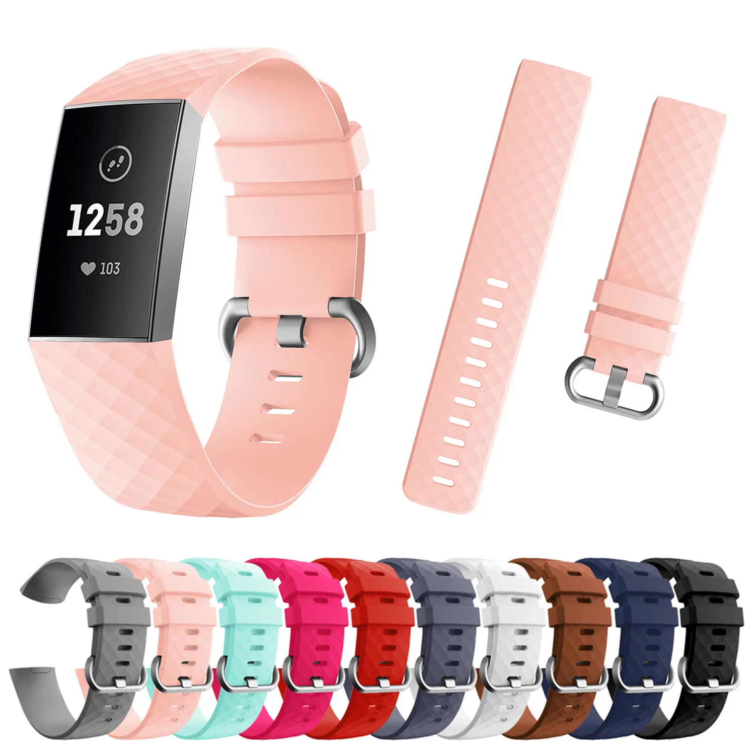 Ремешок для мужчин и женщин Fitbit Charge 3 часы силиконовый сменный ремешок с