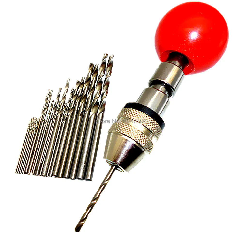 25pcs Hss Mini Twist Micro Drill Bit with Manual Hand Drill Universal