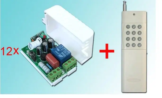 Бесплатная доставка 3000 м AC220V 10A 1CH ВКЛ/ВЫКЛ цифровой беспроводной пульт