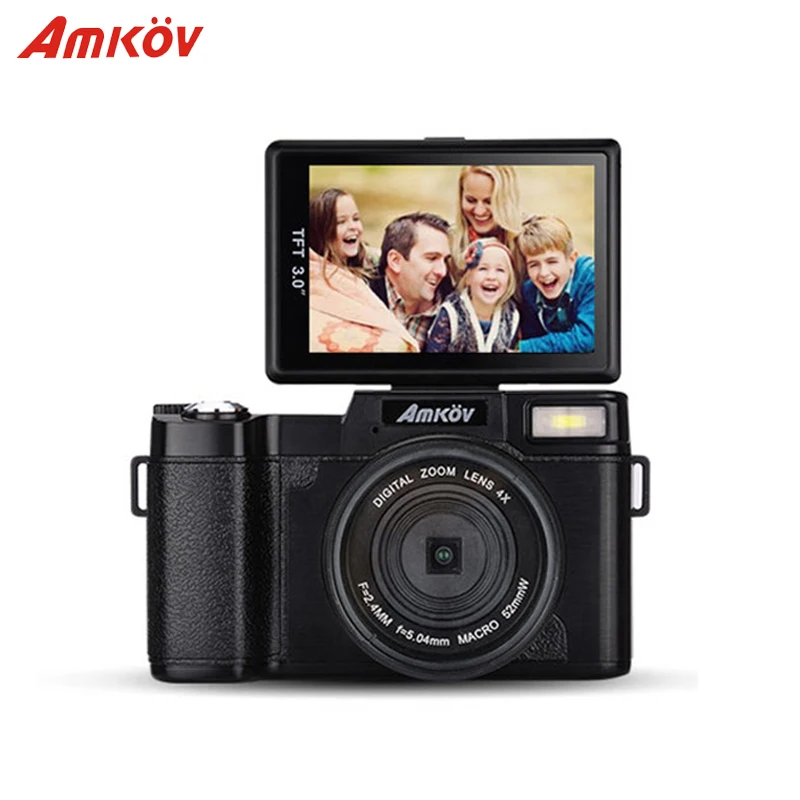 AMKR2 Digital SLR Camera With Wide angle Lens 8.0MP CMOS Max 24MP Rotatable Screenin Point