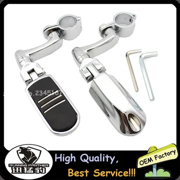 

32mm 1 1/4" Black Short Angled Highway Engine Guard Foot Peg For Harley Davidson Yamaha Kawasaki Suzuki Honda