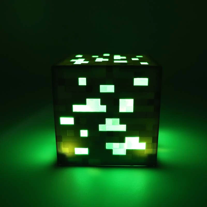 Minecraft のおもちゃライトアップグリーンストーン鉱石平方 Minecraft の夜の光 Led アクションフィギュアおもちゃ装飾ライトアップ ダイヤモンド鉱石 Z Figure Toy Action Figure Toysfigure Action Aliexpress