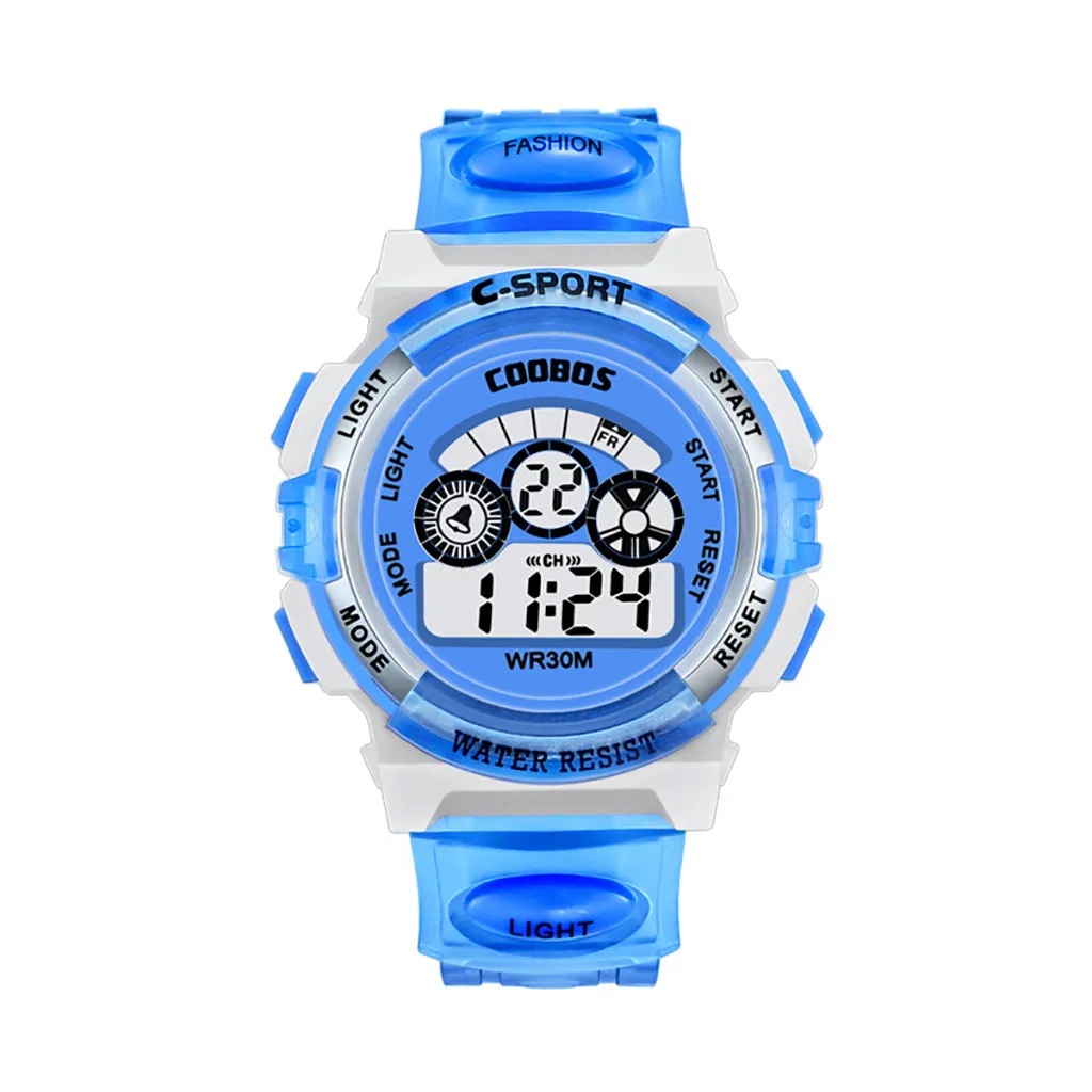 Montre enfant garcon men's fashion watc Многофункциональный цветной легкий спортивный браслет электронные часы детские часы для мальчиков - Цвет: K