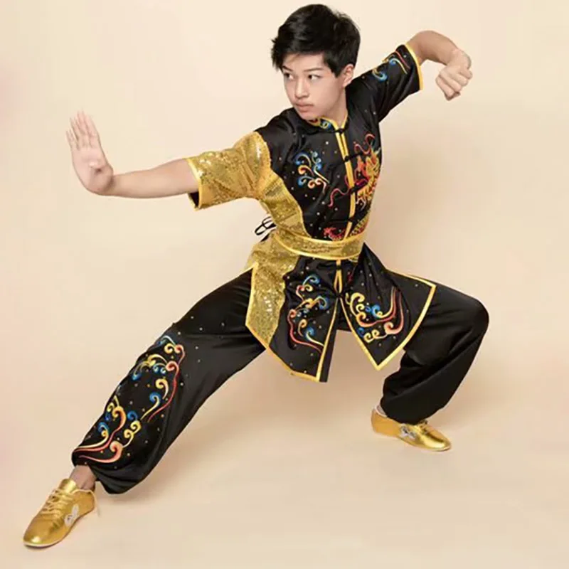Wushu taichi одежда тайцзи changquan Униформа боевые искусства соревнования вышитые