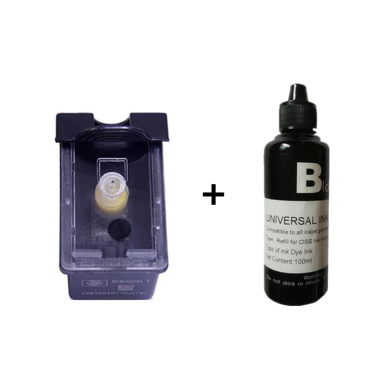 1pcs Black Refillable Ink Cartridge + 100ml Refill Ink for 61 ENVY 4500