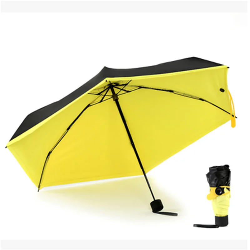 

ISKYBOB New Men And Women Light Pocket Umbrella With Black Coating Waterproof and Sunshade Umbrella Portable Travel Supplies