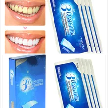 3d белые отбеливающие полоски для зубов Роскошный профессиональный эффект 1 коробка 14 мешков Оригинальное средство для гигиены полости рта отбеливающие полоски