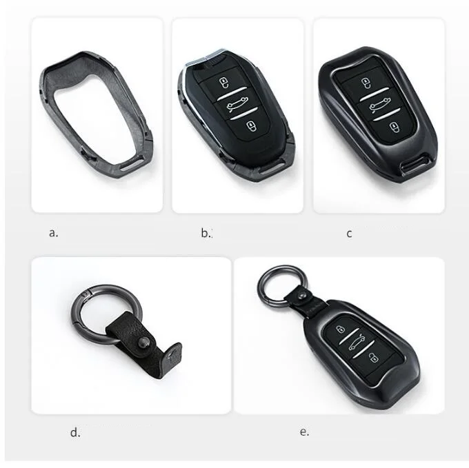 Алюминий сплав корпус для автомобильного ключа держатель пульта дистанционного ключа автомобиля чехол для peugeot Citroen C2 C6 207 307 308 408 206 аксессуары