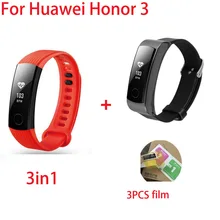 Натуральная кожа ремешок для часов и ТПУ мягкий ремешок для huawei Honor 3 Smart Watch Band для huawei браслет аксессуары