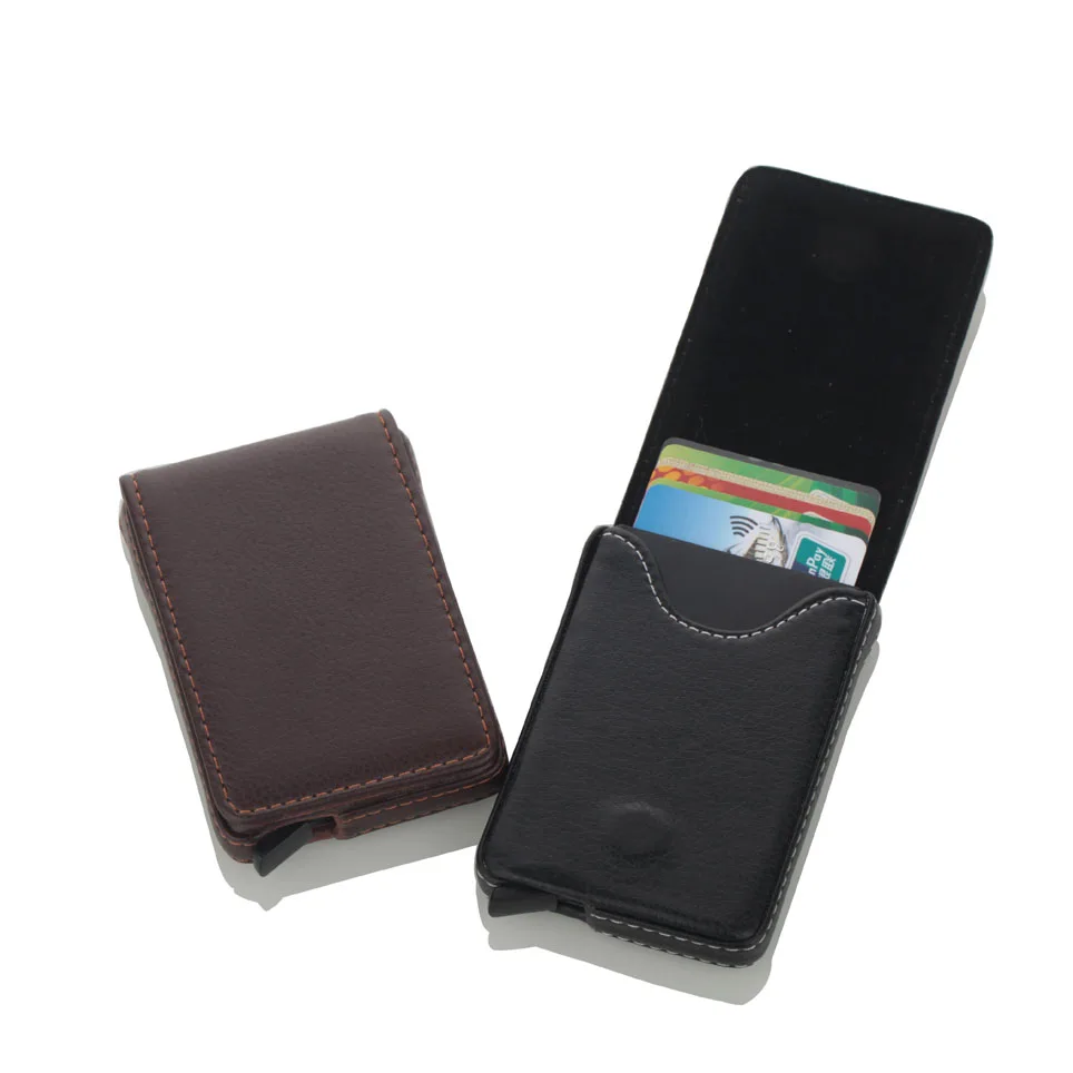 Стиль RFID держатель для карт металлический мужской женский кредитный держатель для карт алюминиевый блокирующий держатель для карт минималистичный кошелек