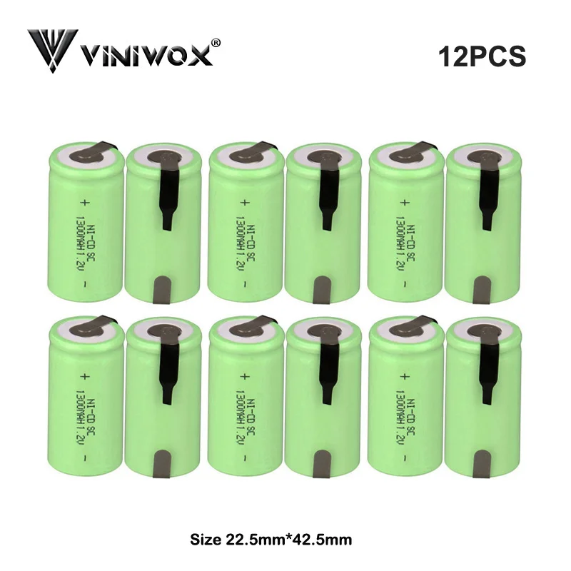 

1.2V 1300mAh SC Ni-CD Rechargeable Batteries Cell for Makita Bosch Dewalt Power Tool Battery Electric Screwdriver Accumulator