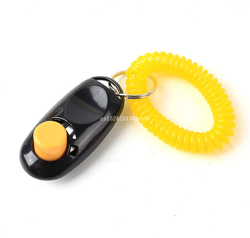 100pcs Dog Button Clicker Pet Dog Trainer Portable Sound Trainer Pet Training Tool Wrist Band Accessory Click Training