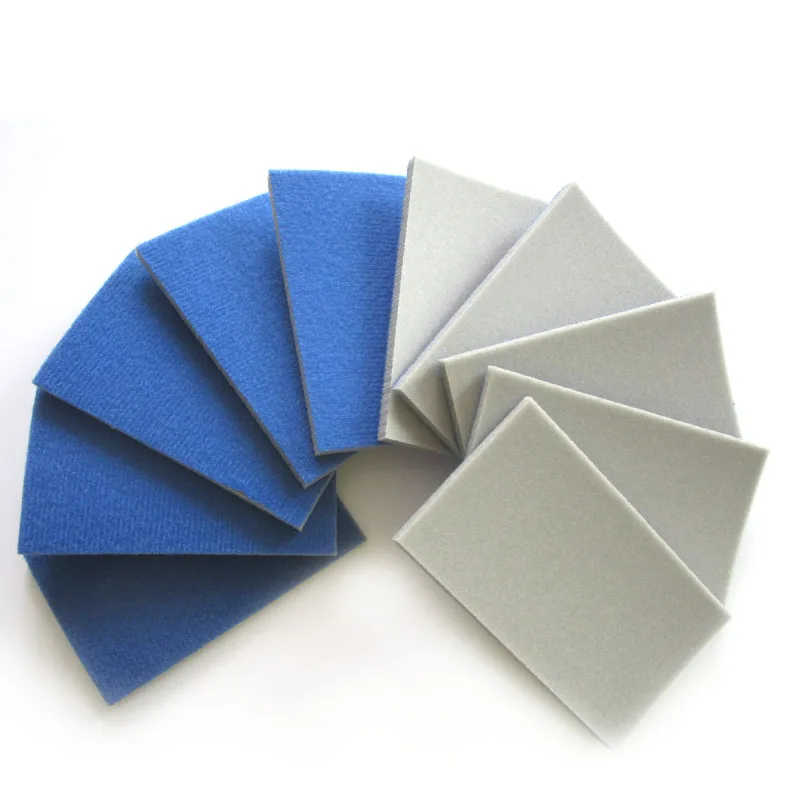 10PCS 58*100MM 300-3000 Grit  Wet & Dry Flocking Sanding Sponge Self-adhesive Disc Sandpaper Rectangular Polishing Grinding Tool