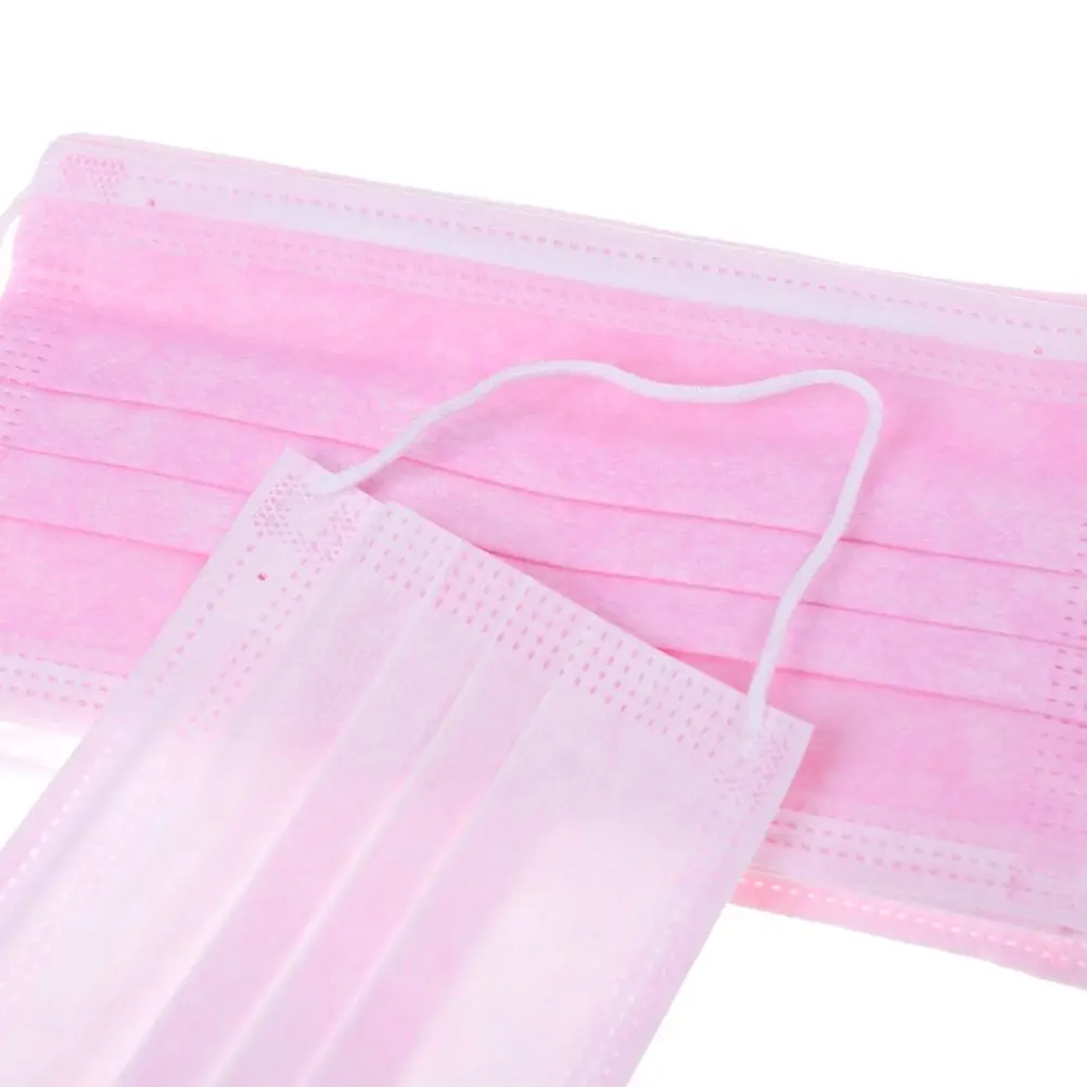 

50PCS 3 Colors Wholesale Disposable Dental Medical Dust Mouth Surgical 3-Ply breathable Face Mask Health Care Respirator