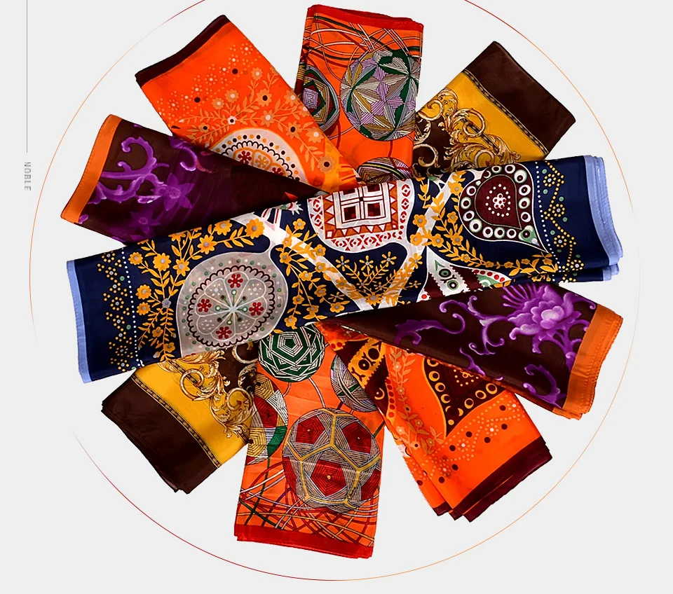 [BYSIFA] Зимние фиолетовые кофейные длинные шарфы, модный бренд, шелковый шарф, шаль, цветочный дизайн, женские шарфы 175*65 см