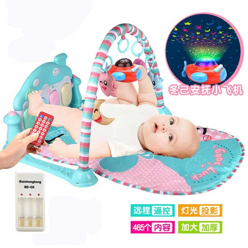Jouets Pour Bebes De 0 A 18 Mois Piano Multifonction Support De Fitness Avec Musique Tapis De Jeu Couverture Jouet D Education Precoce Pour Bebes Aliexpress