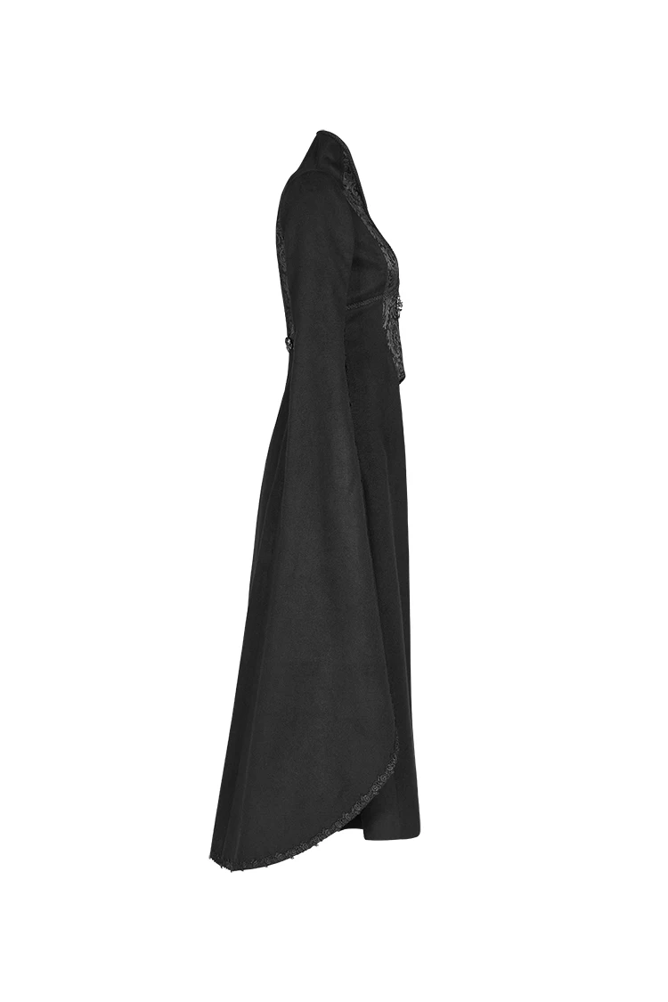 Панк рейв новые женские готические длинное шерстяное пальто стримпанк Ретро вечерние пальто вампир сценический костюм длинное пальто