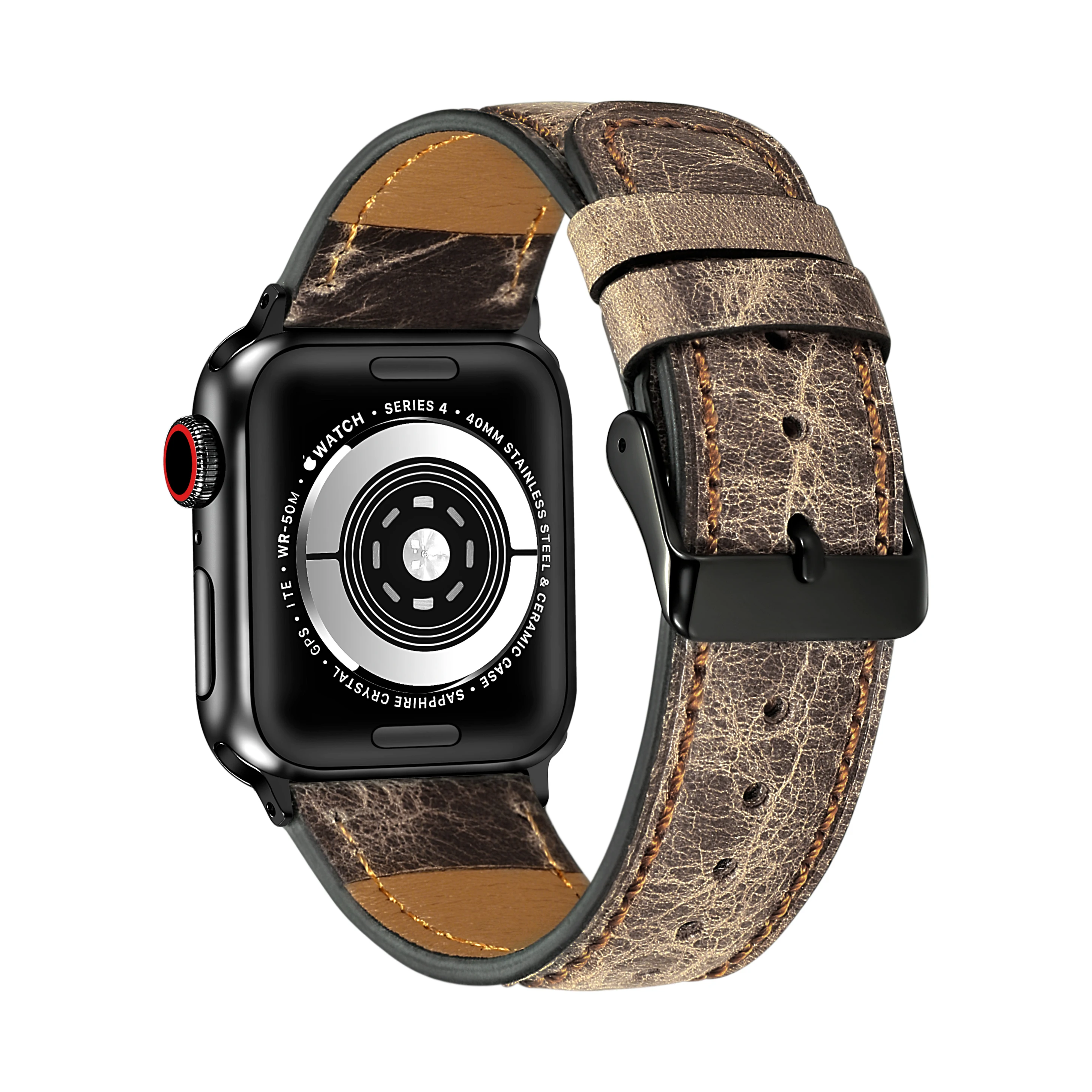 50 шт в наборе натуральная кожа Watchban для наручных часов Apple Watch версии 4/3/2/1 38 мм 42