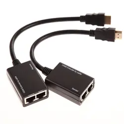 30 м HDMI удлинитель по Cat5 Cat5e Cat6 Rj45 сетевой кабель Ethernet HDMI удлинитель передатчик приемник repeter 1080 P