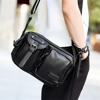

2020 New Stylish Women PU Leather Bag Casual Women Messenger Bags Vintage Leather Handbag Girl's School Satchel Mens Bag