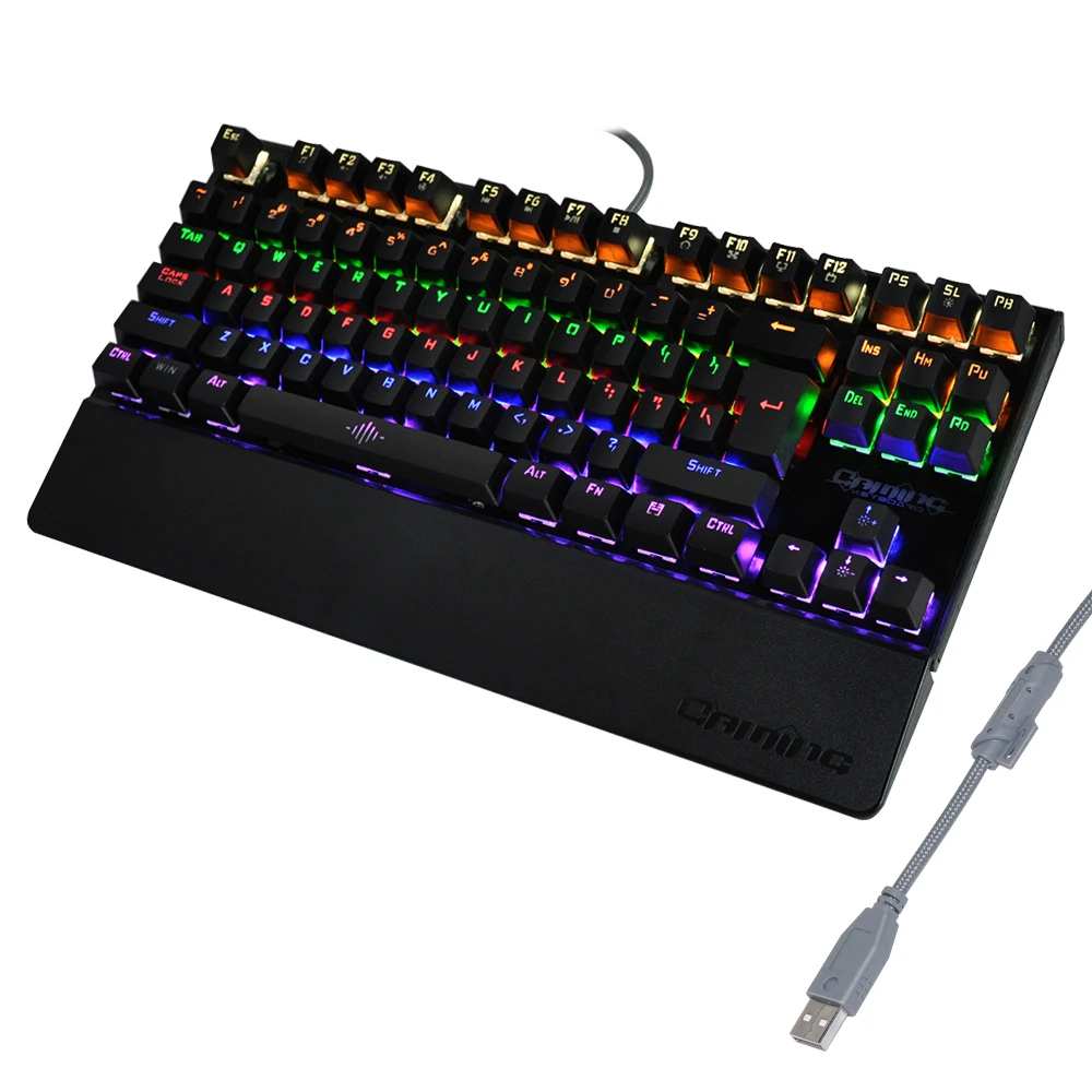 DeepFox Mechanical Gaming Keyboard 87 Keys Blue Switch Illuminate Backlight Anti-ghosting LED Keyboard Wrist Pro Gamer Keyboard DeepFox Mechanical Gaming Keyboard 87 Keys Blue Switch Illuminate Backlight Anti-ghosting LED Keyboard Wrist Pro Gamer Keyboard