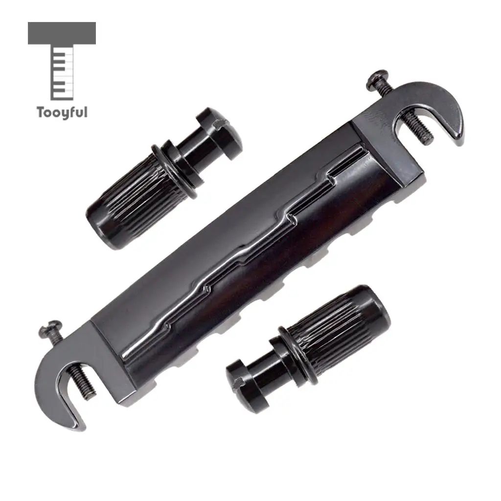 Tooyful Compensated Wraparound Bridge Tailpiece with Studs for LP Style Guitar Parts Accessories