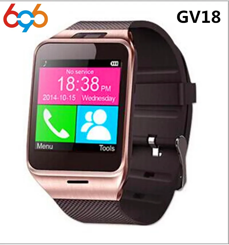 696 Smart Watch Gv18 Aplus Clock With Camera SIM TF Card Slot Bluetooth Waterproof Smartwatch For Android&ampIOS phone PK Dz09 |
