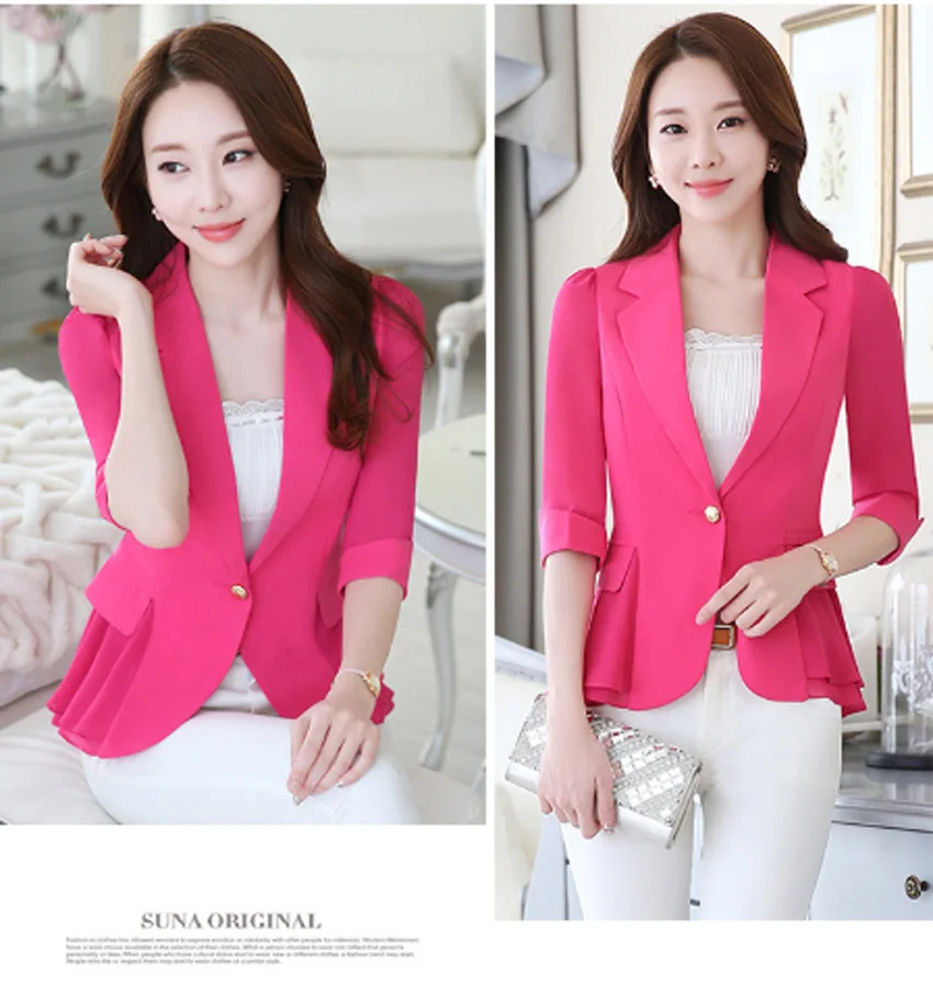 Women Blazers And Jackets Real Flying Roc 2019 Woman Blazer Casual Slim Women Sleeve Branco Feminino Office Lady Jacket Suit