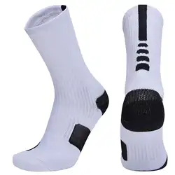 Открытый Спорт Баскетбол цвет блок для мужчин женщин унисекс дышащие средней трубы длинные носки