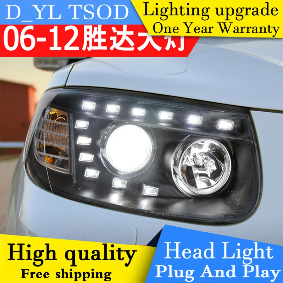 Car Styling Headlights for Hyundai Santa Fe 2006-2012 LED Headlight Head Lamp Daytime Running Light Bi-Xenon HID | Автомобили и