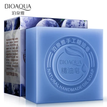 

2Pcs/Lot BIOAQUA Blueberry Handmade Soap Skin Whitening Soap Blackhead Remover Acne Treatment Face Wash Hair Care Bath Skin Care