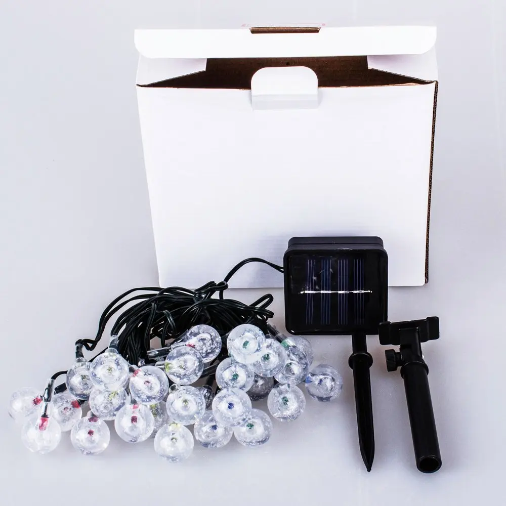 Luzes de Fadas String de Atmosfera Decorativas para Jardim de Casamento T sunrise Powerered Luzes da Corda Led Solar Luzes Bola Crystall 5 Luzes De Fadas String de Atmosfera Luzes