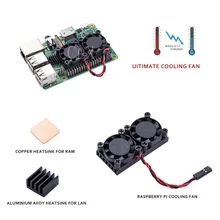 Raspberry Pi 3 Model B+(плюс) двойной вентилятор системы охлаждения модуль с радиатором для Pi3 B+/NESPi случае