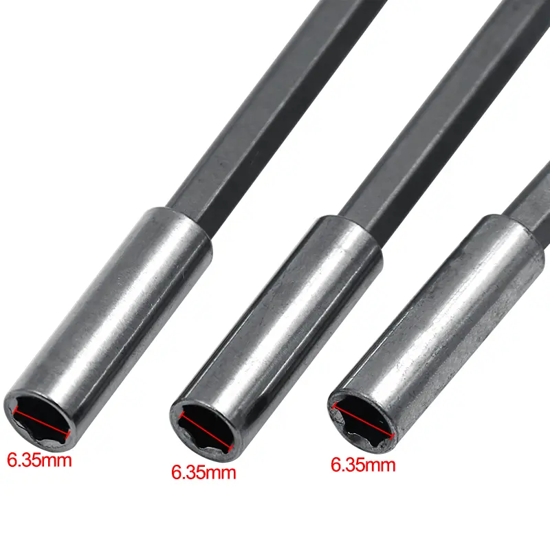 1/4 Hex Shank Quick Release Electric Drill Magnetic Screwdriver Bit Holder 60mm 75mm 100mm 150mm - Image 2