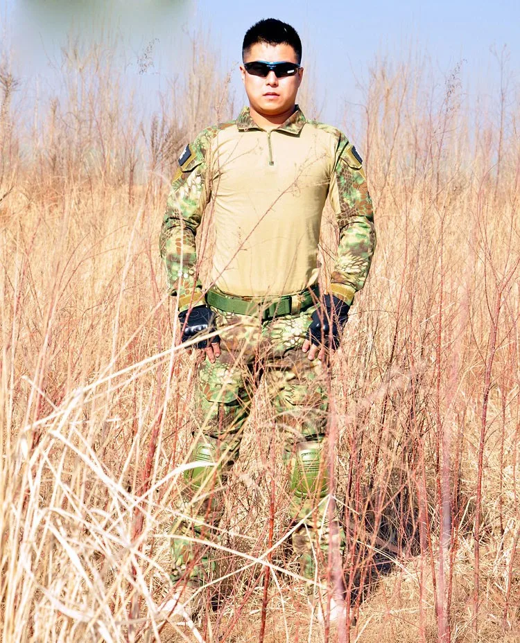 На открытом воздухе Спорт Airsoft лягушка костюм армия Военная Униформа форма Тактический морской пехоты США армейские куртка+ Брюки для девочек Охота одежда