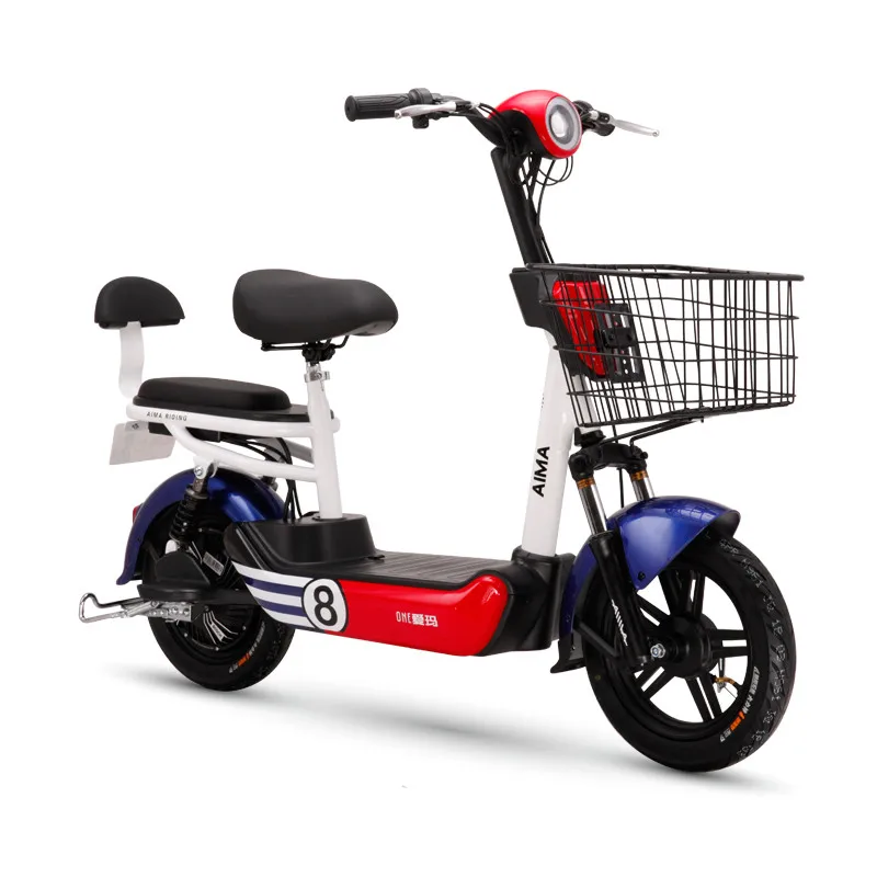 Hcgwork Aima Happy-shop литиевый электрический скутер мотоцикл Ebike 48v12ah удобный свет большая корзина для покупок