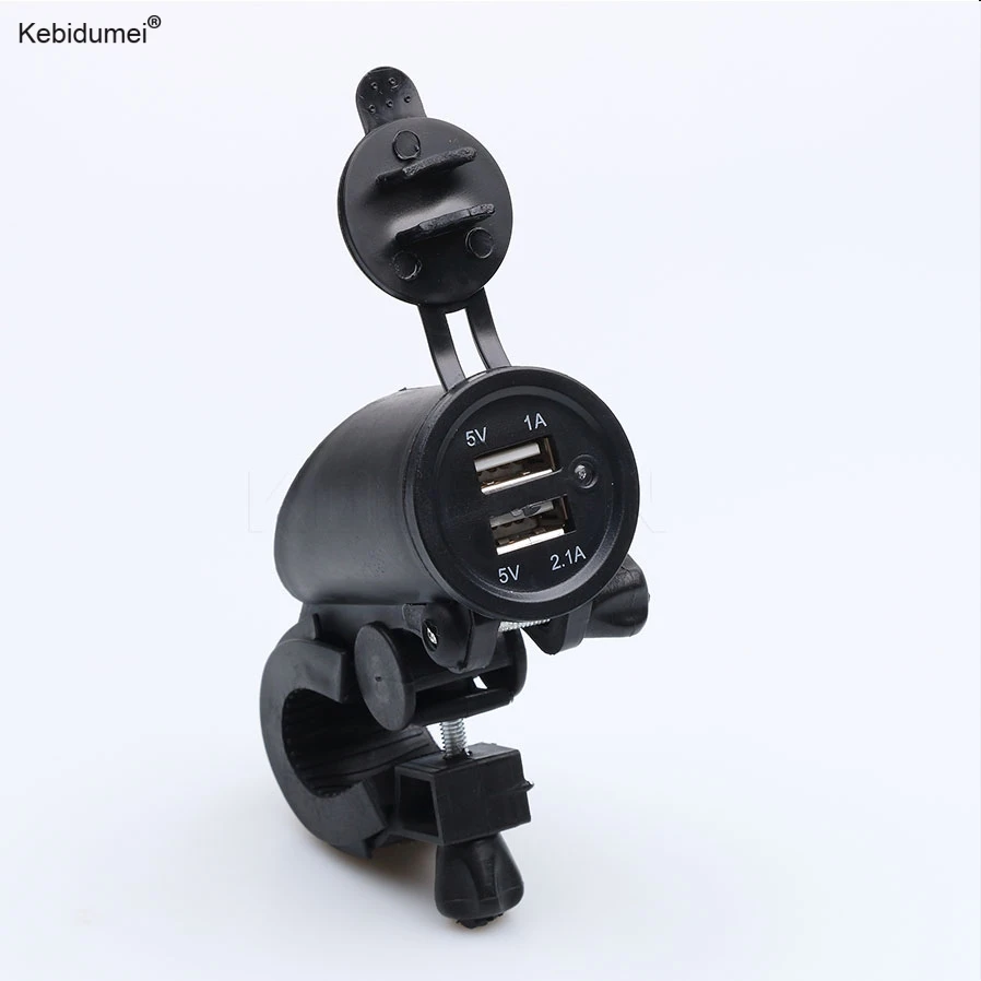 

kebidumei 2017 Mini Dual USB Car Charger Adapter Quick Charging Car Motorcycle Truck Cigarette Lighter Adapter Car Phone Charger