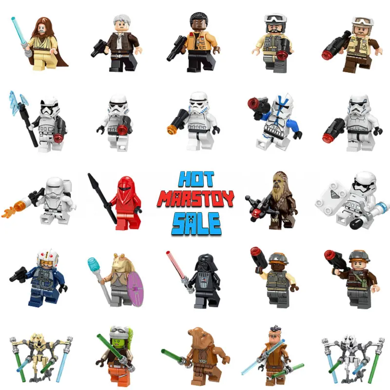 

Single Sale Action Figure Luke Leia Han Solo Anakin Star War Series Star-Wars Compatible LegoING Building Blocks Toys Bricks