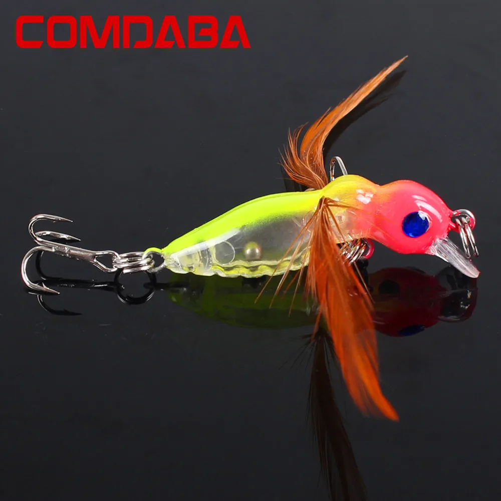 

1pcs Hard Bee Fishing Lures 4.5cm/3.6g with Wing Fishing Tackle 3D Eyes Bait 6# Treble Hooks Lure Crankbait lure HY-44