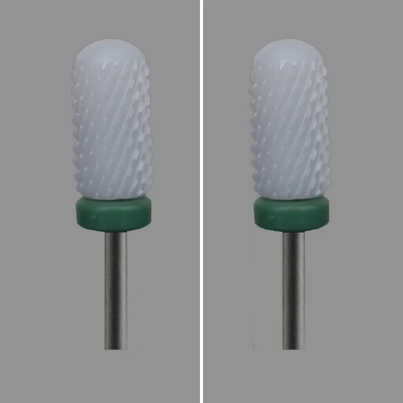 Белый Ceramic-4Pcs-сверло для ногтей-небольшой закругленный верхний бит-(0024,060