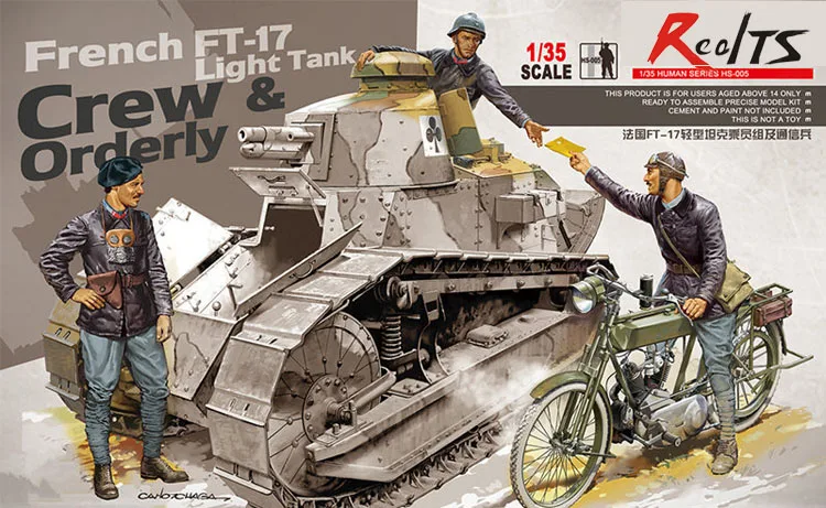 RealTS Meng МОДЕЛЬ HS-005 1/35 французский FT-17 легкий танк экипажа и упорядоченного (танк не входит в комплект)