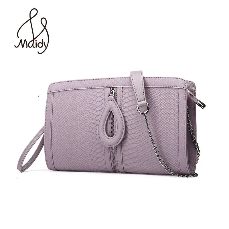 

Maidy Luxury Cow Genuine Leather Alligator Women Ladies Envelope Bag Clutch Messenger For Girls Designer Handbags High Quality