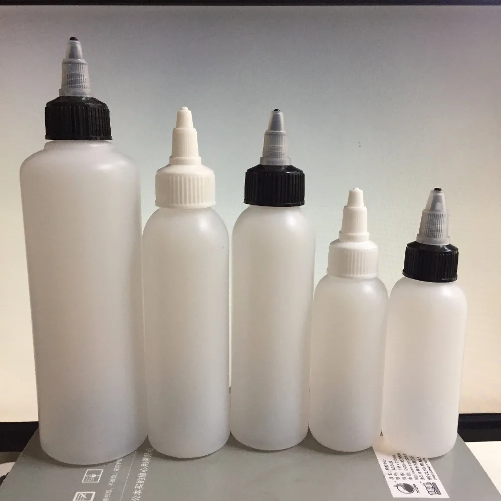 obrou 500pcs 60ml 100ml glue PE/PET plastic bottle for perfumes sample