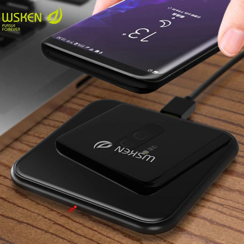 

WSKEN 10W Fast Charging Qi Wireless Charger Phone Charger for Samsung S9 S8 Note 8 Wireless Charging for iPhoneX 8/8Plus