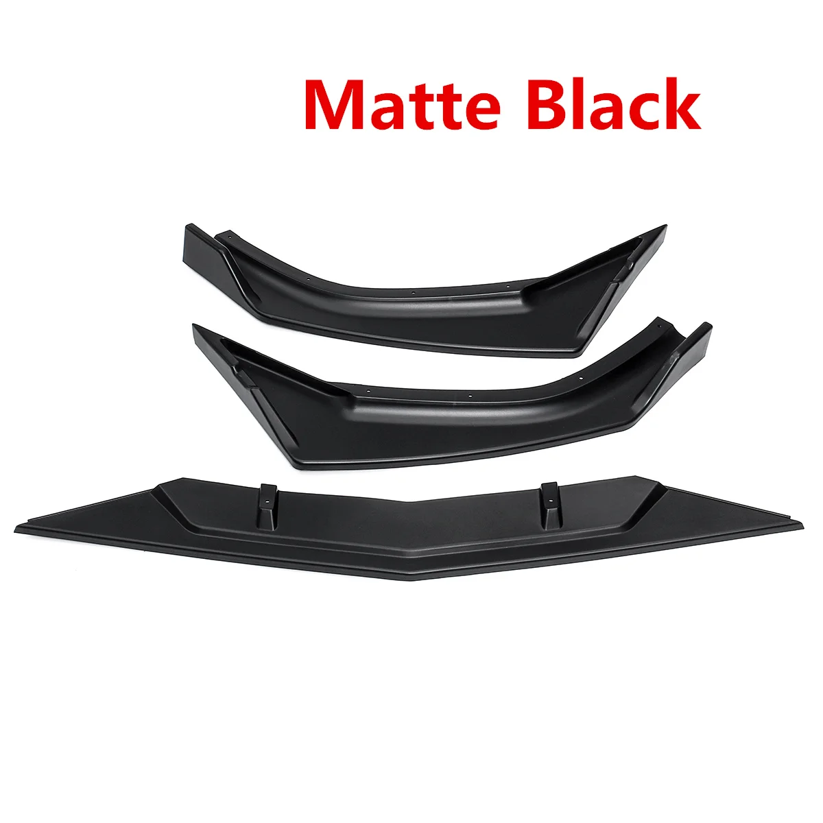Matte Black Высокое качество 3 шт. Черный Автомобильный передний бампер для губ сплиттерная губа спойлер, диффузор спойлер Крышка для Honda Для Civic - Цвет: Matte Black