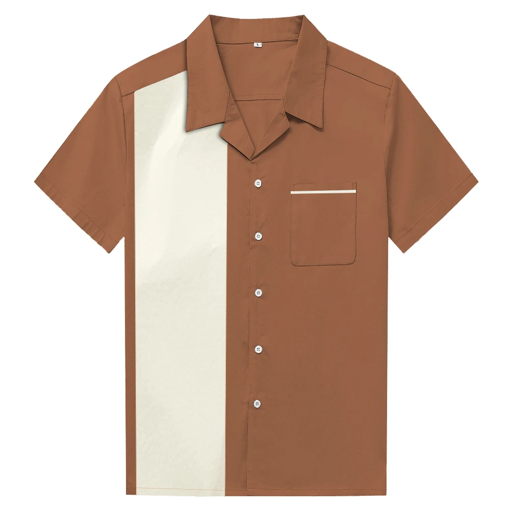 En Ligne Panneau Frappé Couleur Couture Shirt American Style Cowboy Chemises Occasionnelles de La Rue Punk Rockabilly Vêtements Blusa Camisas Revers Nouvelle Chemise