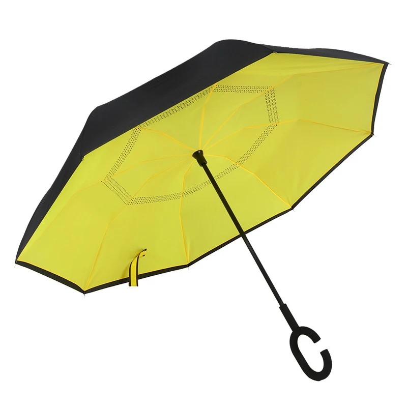 YADA голубое небо белое облако складной двуслойный перевернутый зонтик для женщин Зонт обратного сложения непромокаемые защиты YD092 - Цвет: yellow