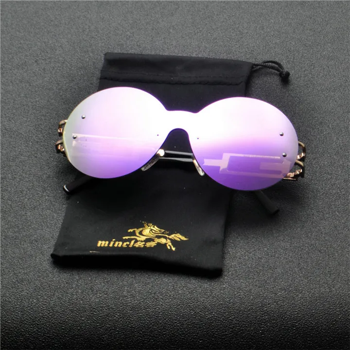 MINCL женские модные кошачьи солнцезащитные очки стиль Брендовые мужские крутые цельные солнцезащитные очки большая оправа прозрачные очки UV400 очки NX - Цвет линз: purple